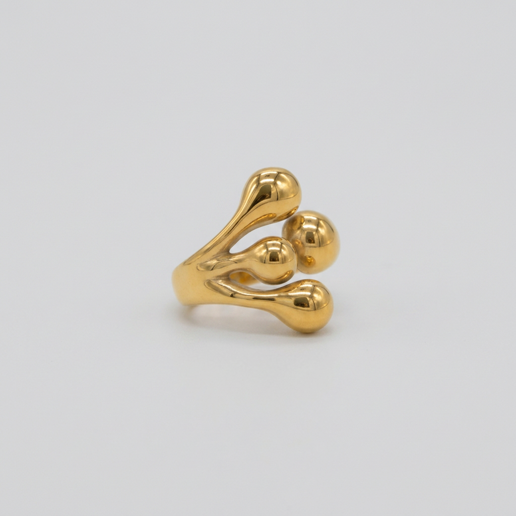 Der Umarmungsring – Statement-Ring – Edelstahl – verstellbar